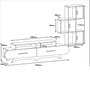 Hanah Home Flora S - Mueble de TV Nogal y crema